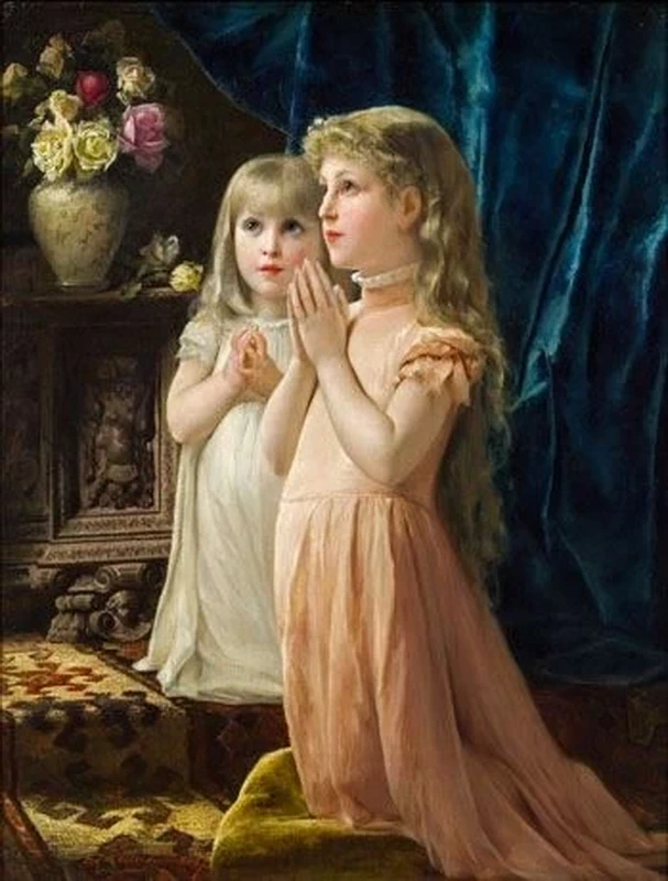 Due ragazze che pregano, 1887